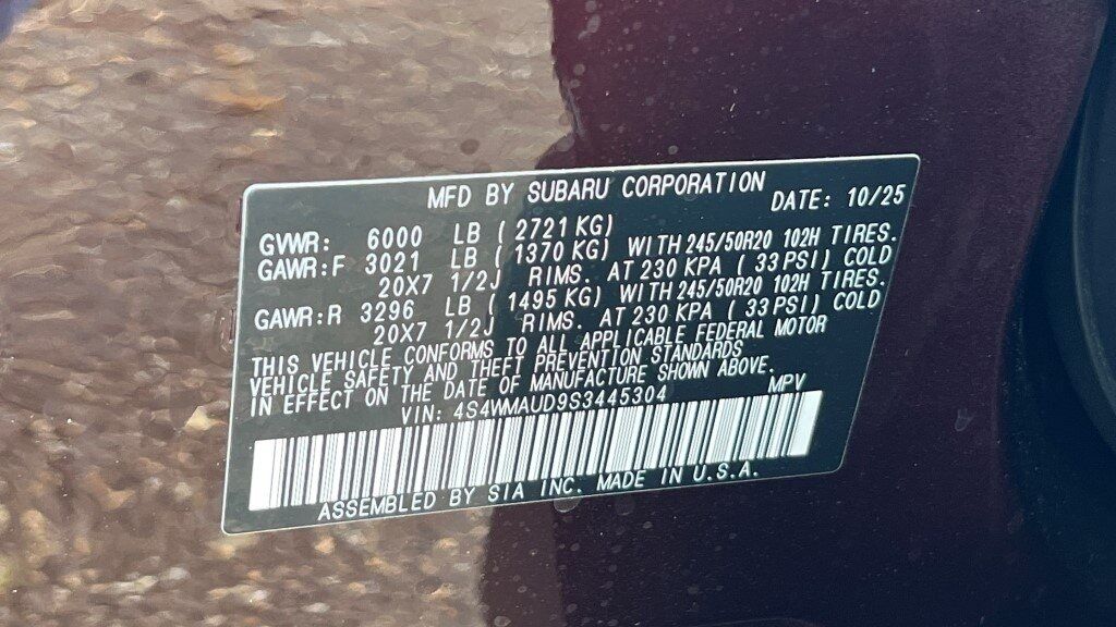 2025 Subaru Ascent Touring Fredericksburg VA