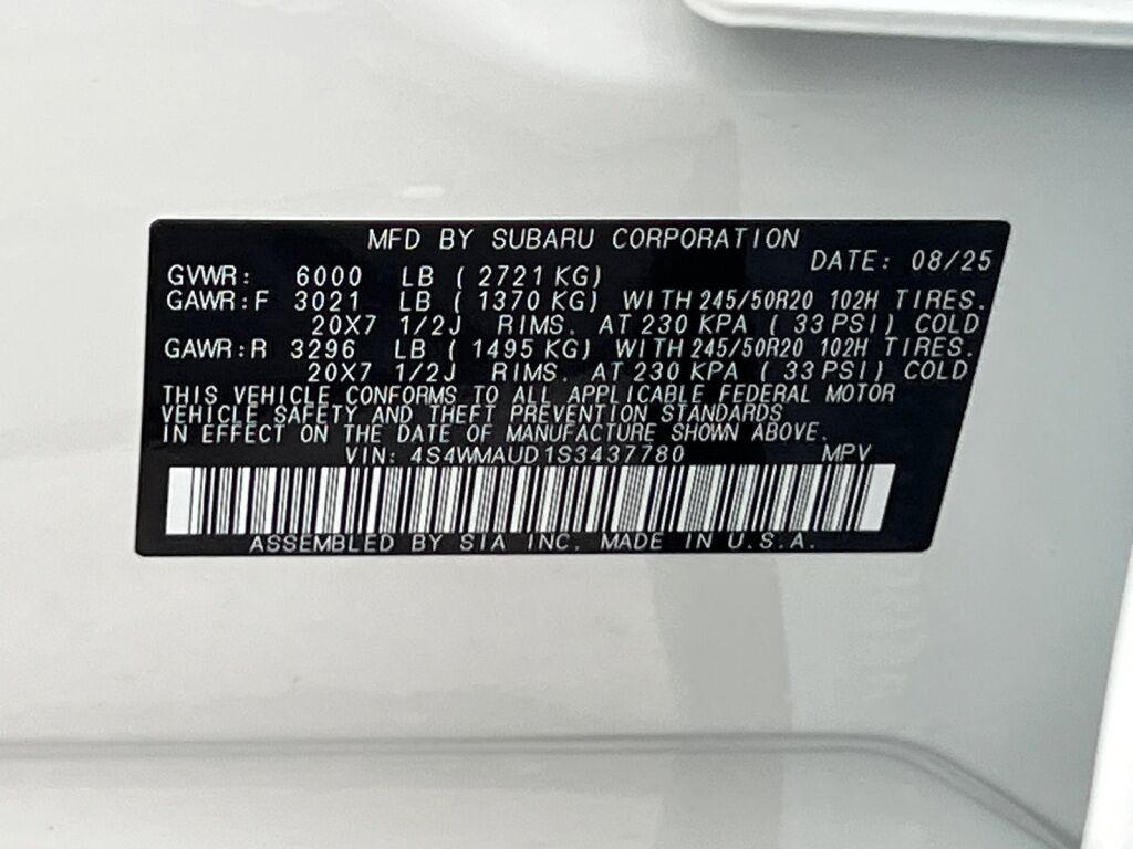 2025 Subaru Ascent Touring Hagerstown MD