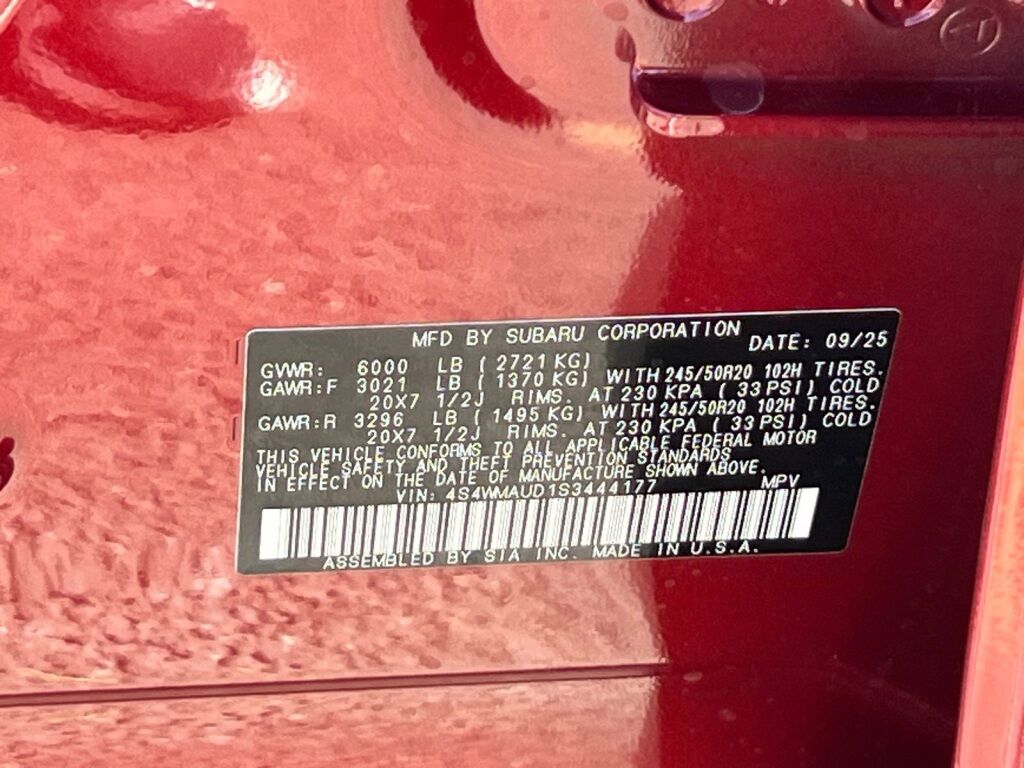 2025 Subaru Ascent Touring Hagerstown MD