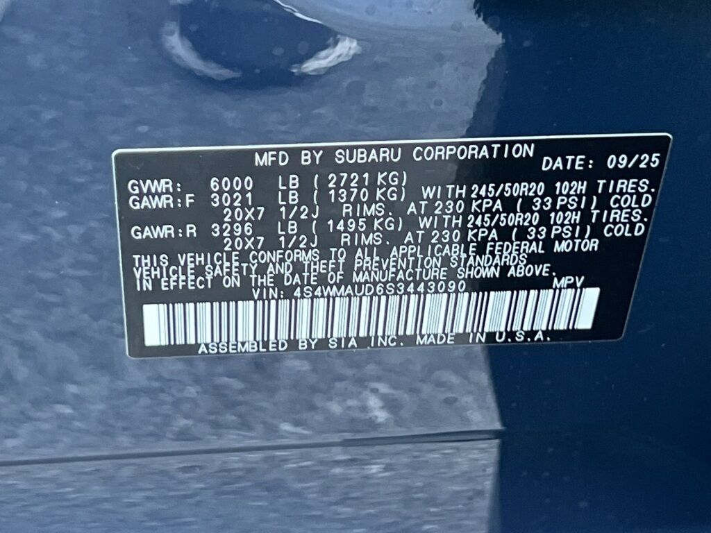 2025 Subaru Ascent Touring Hagerstown MD