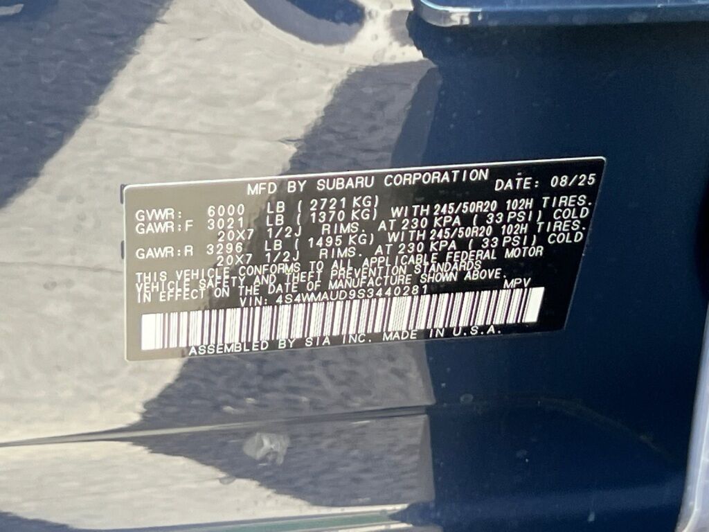 2025 Subaru Ascent Touring Hagerstown MD