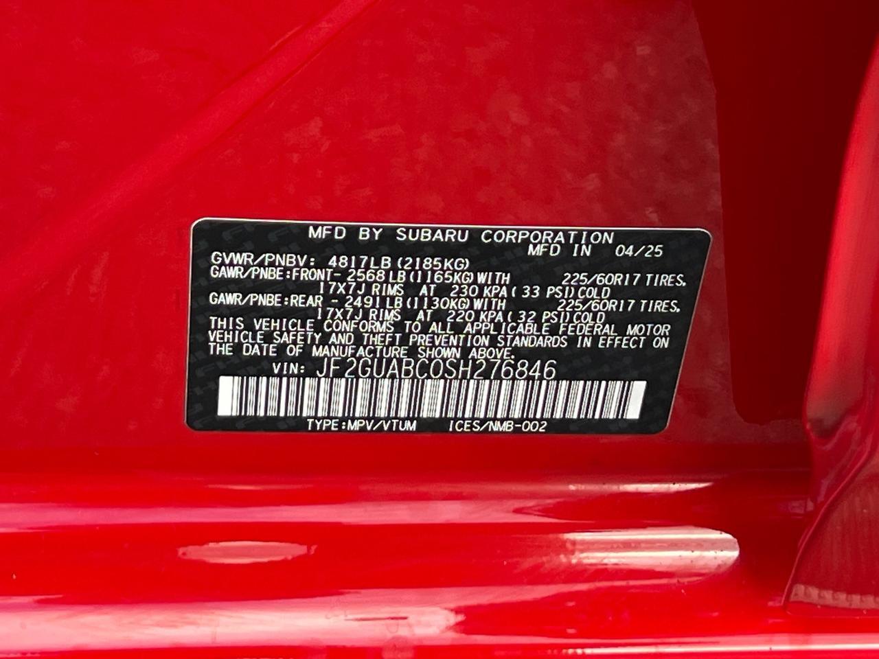 2025 Subaru Crosstrek Base Hagerstown MD