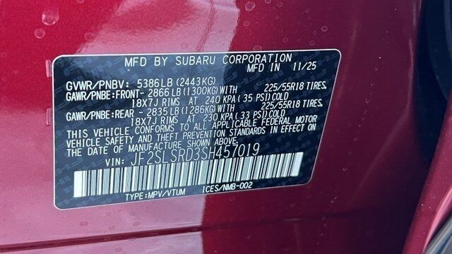 2025 Subaru FORESTER Limited Hybrid Fredericksburg VA