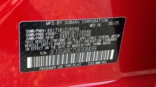 2025 Subaru IMPREZA Base Fredericksburg VA