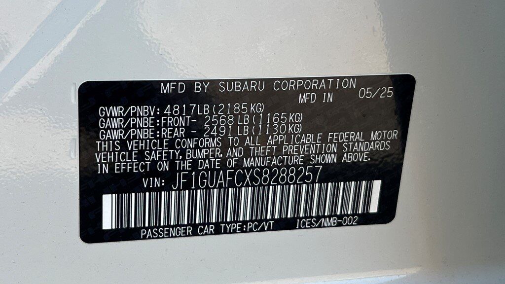 2025 Subaru IMPREZA Sport Fredericksburg VA