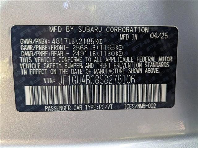 2025 Subaru Impreza  Roseville CA