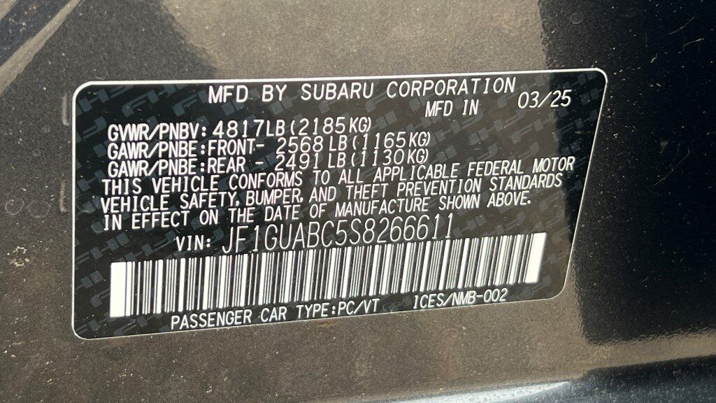 2025 Subaru Impreza Base Fredericksburg VA