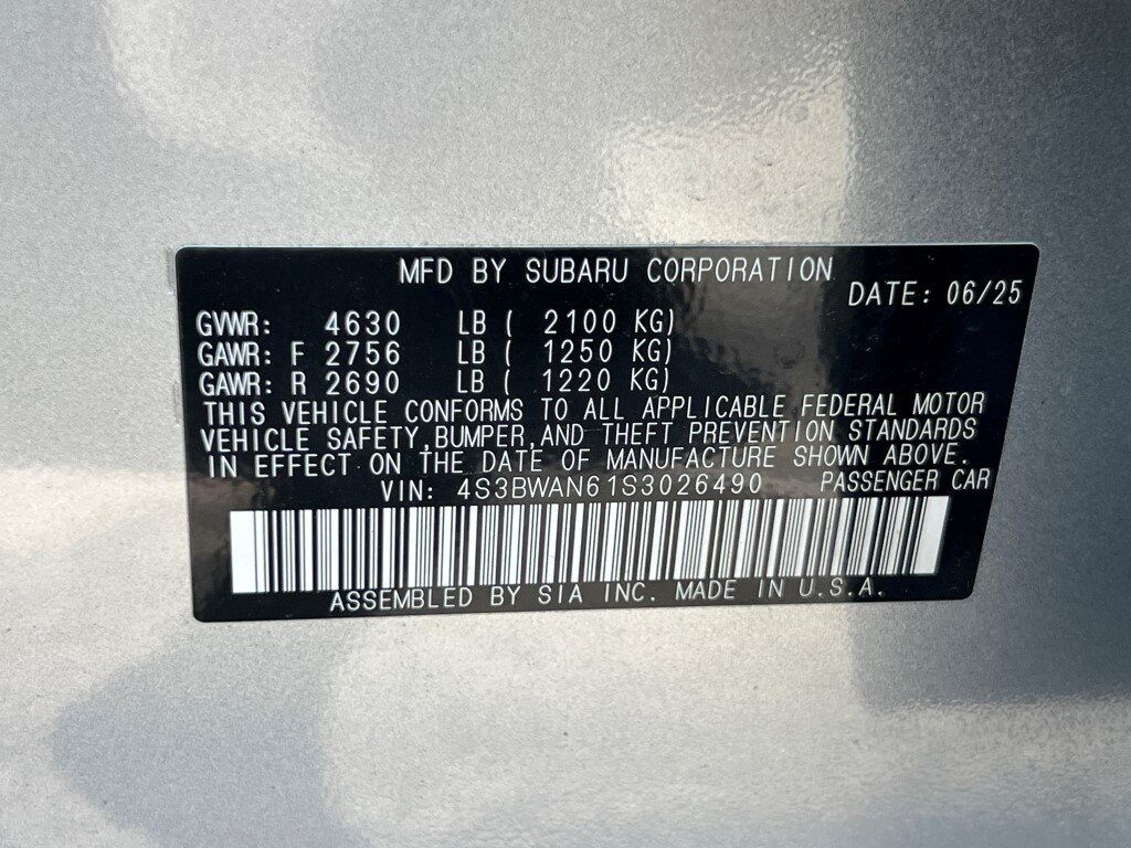 2025 Subaru LEGACY Limited Springfield VA