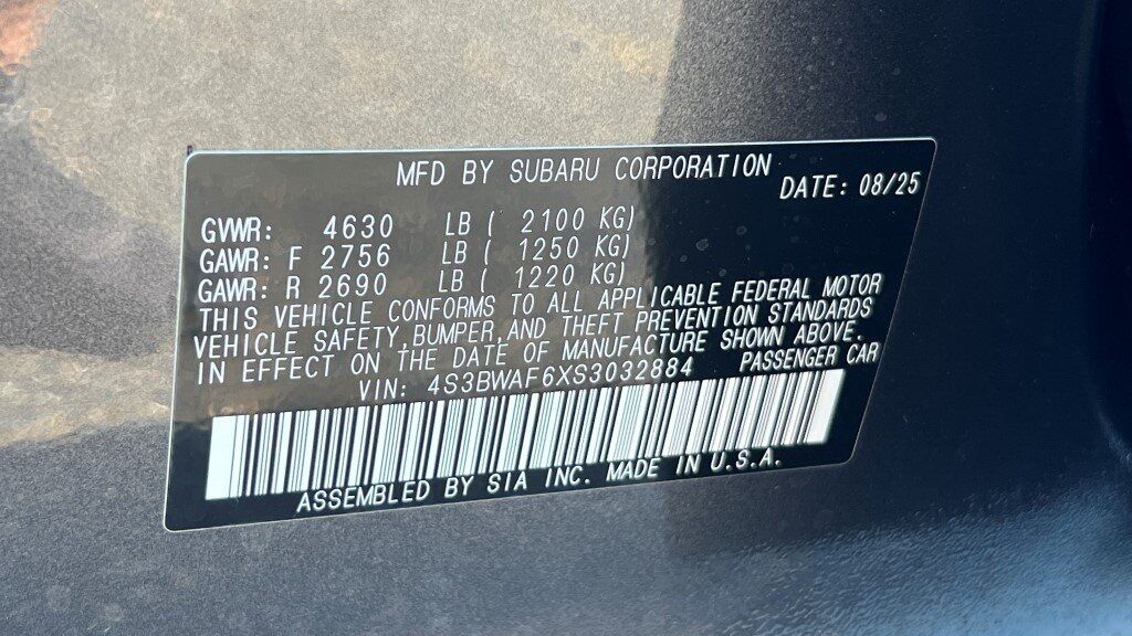 2025 Subaru LEGACY Premium Fredericksburg VA