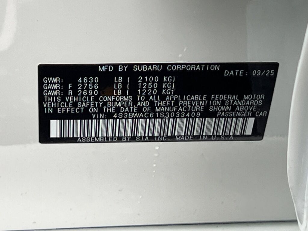 2025 Subaru LEGACY Premium Hagerstown MD