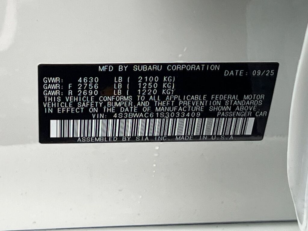 2025 Subaru LEGACY Premium Hagerstown MD