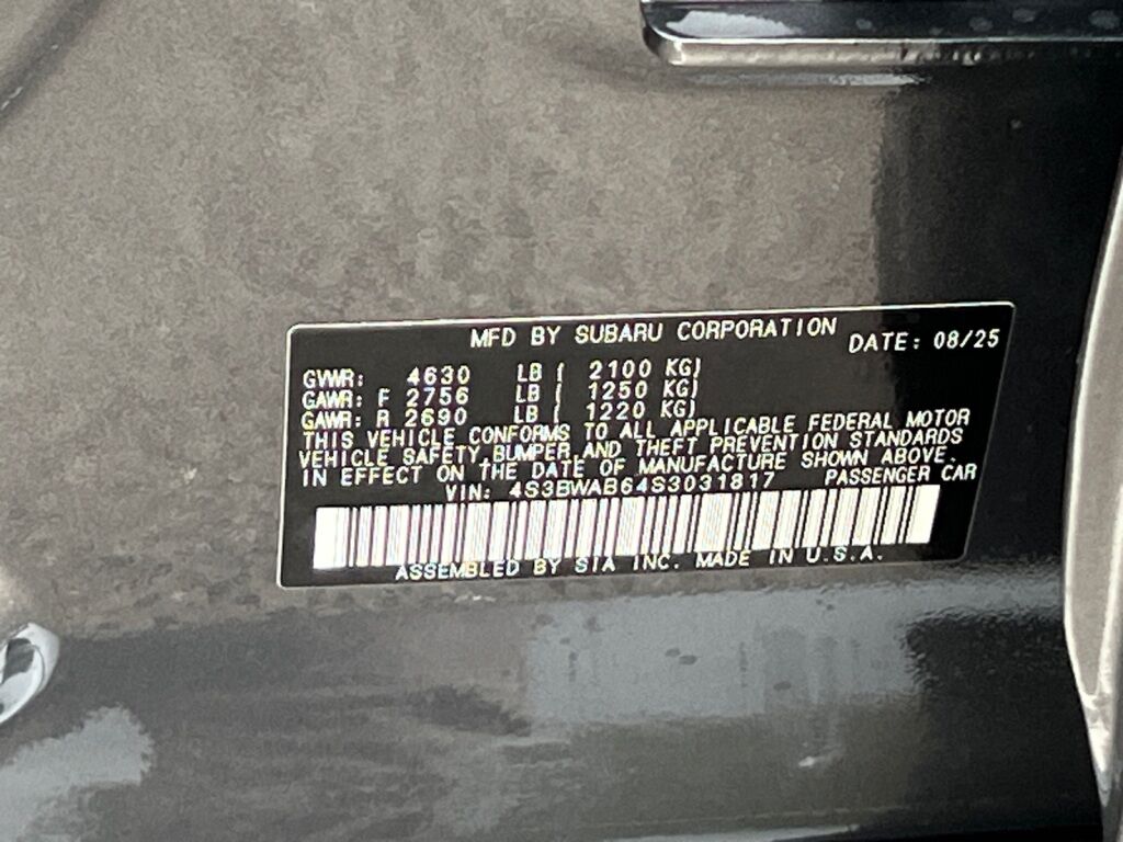 2025 Subaru Legacy Base Hagerstown MD