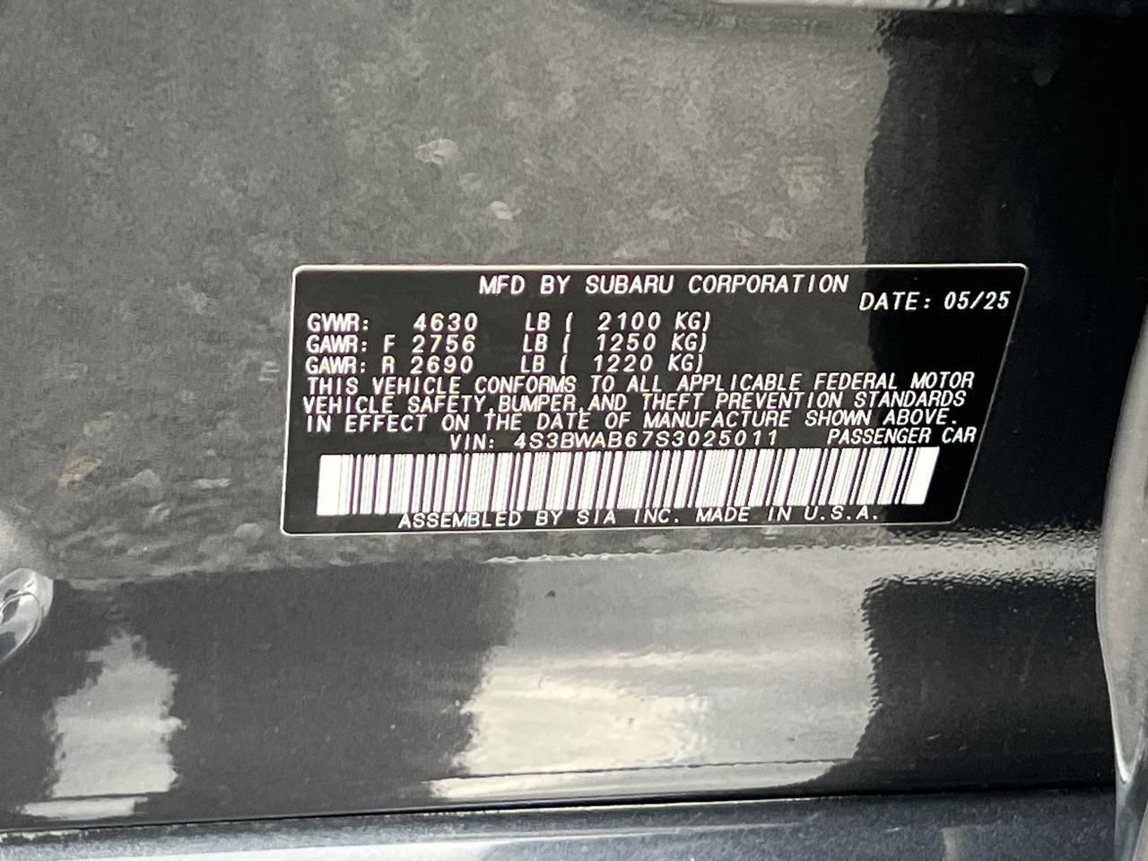 2025 Subaru Legacy Base Hagerstown MD