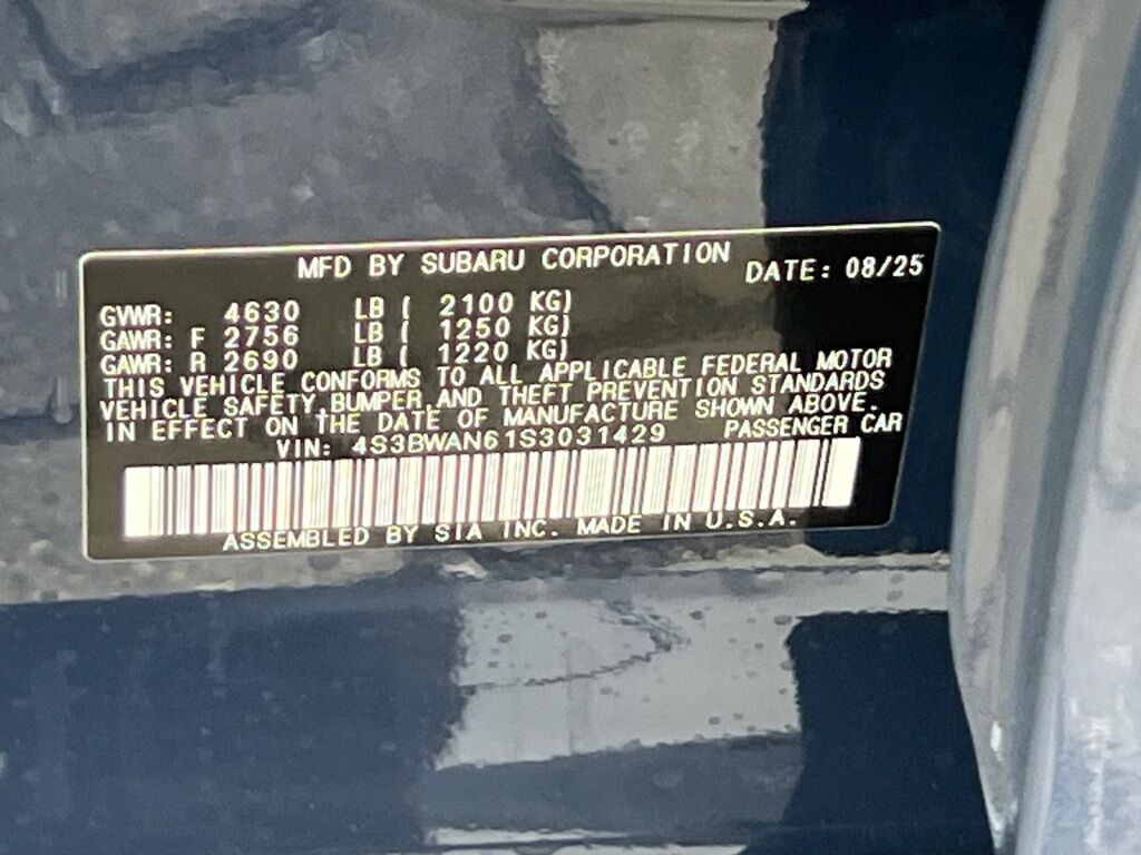 2025 Subaru Legacy Limited Hagerstown MD