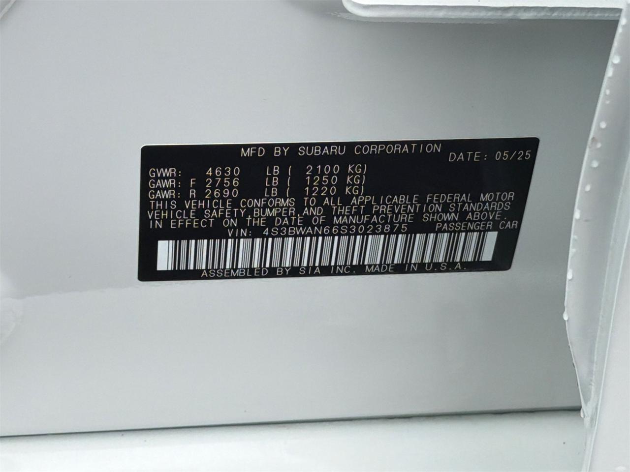 2025 Subaru Legacy Limited Hagerstown MD