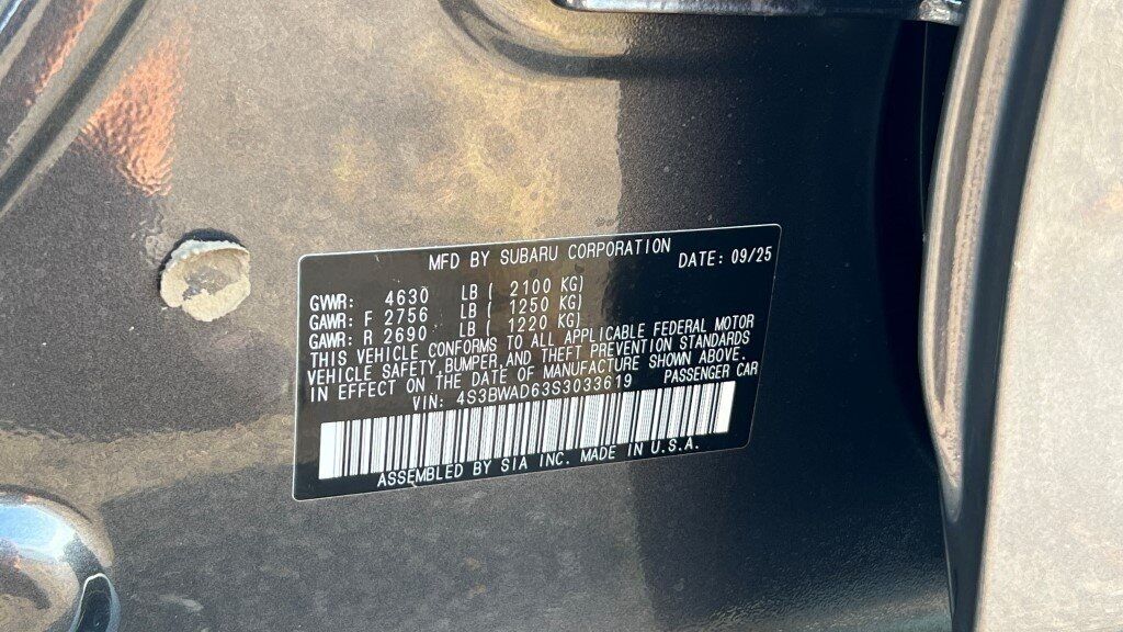 2025 Subaru Legacy Premium Fredericksburg VA