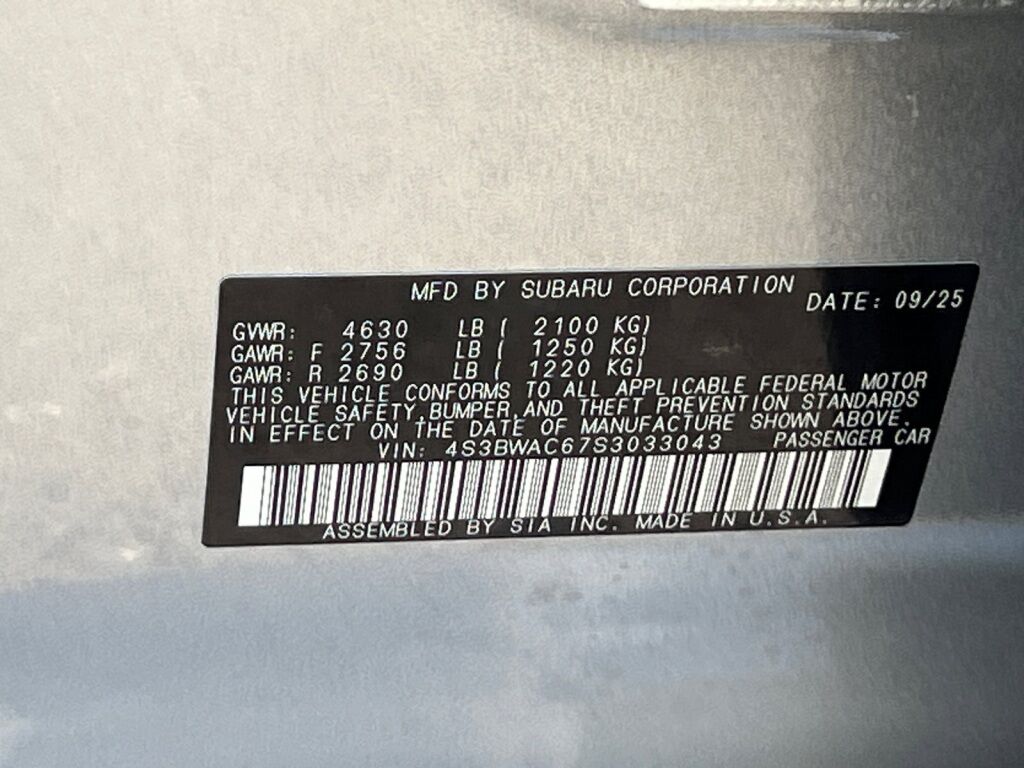 2025 Subaru Legacy Premium Hagerstown MD