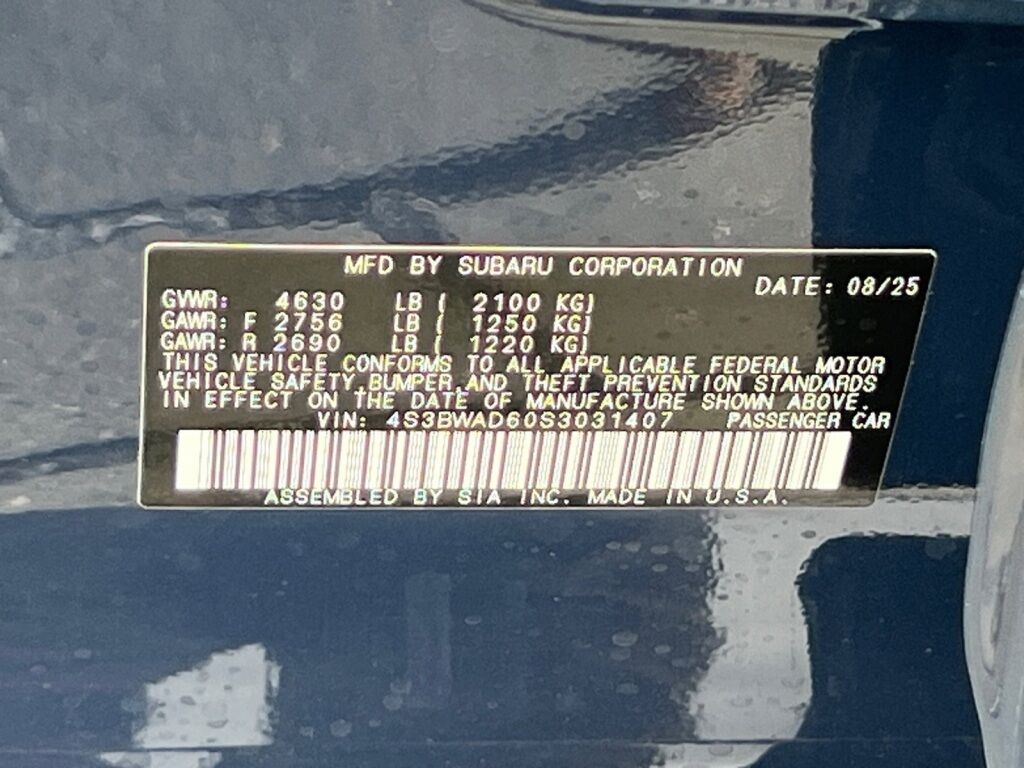 2025 Subaru Legacy Premium Hagerstown MD