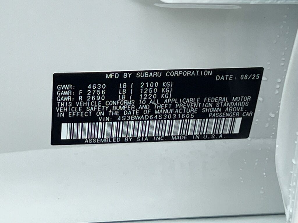 2025 Subaru Legacy Premium Hagerstown MD