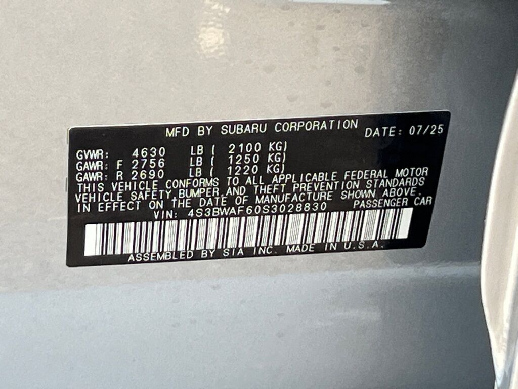 2025 Subaru Legacy Premium Hagerstown MD