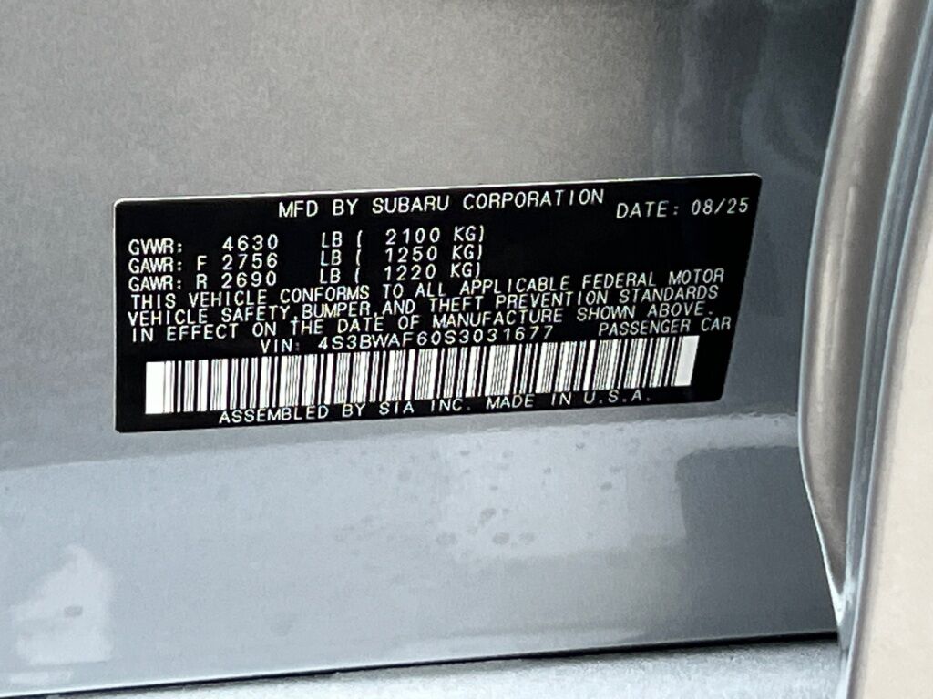 2025 Subaru Legacy Premium Hagerstown MD