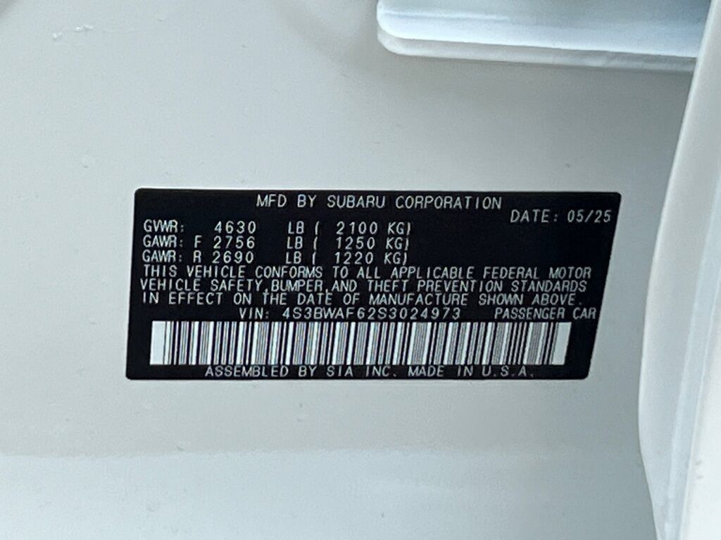 2025 Subaru Legacy Premium Hagerstown MD