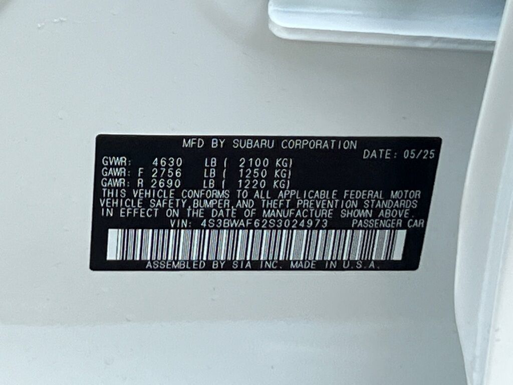2025 Subaru Legacy Premium Hagerstown MD