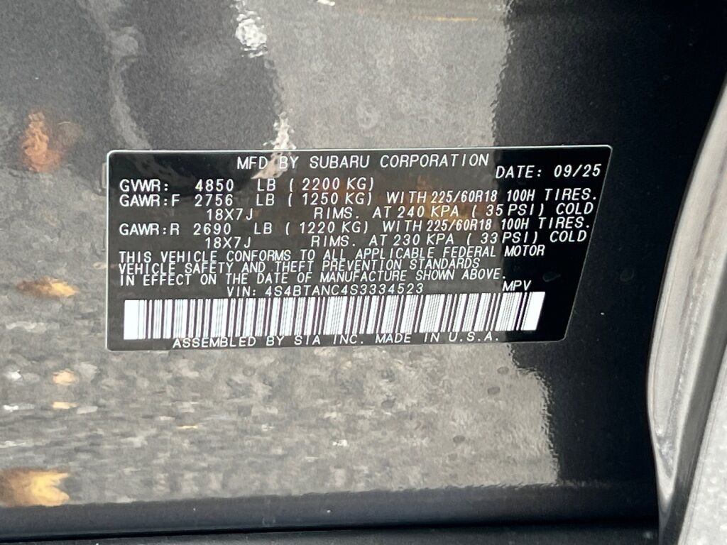 2025 Subaru OUTBACK Limited Hagerstown MD