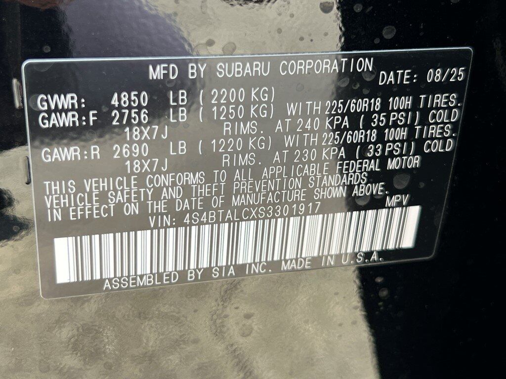 2025 Subaru OUTBACK Onyx Edition Springfield VA