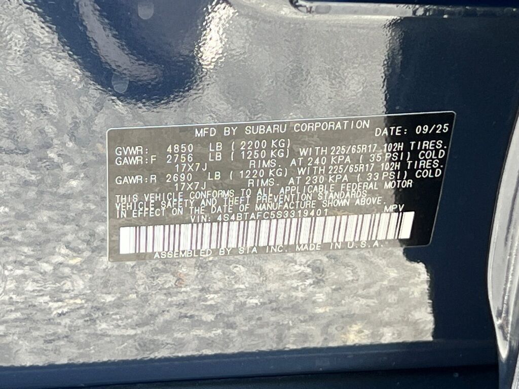 2025 Subaru OUTBACK Premium Hagerstown MD