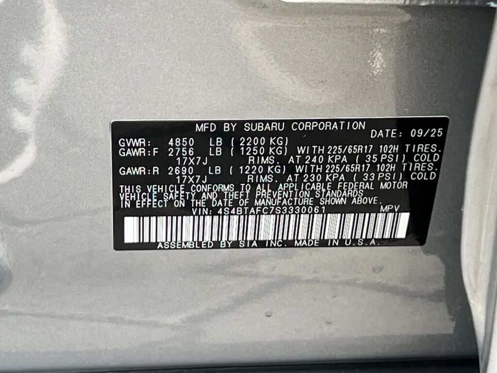 2025 Subaru OUTBACK Premium Hagerstown MD