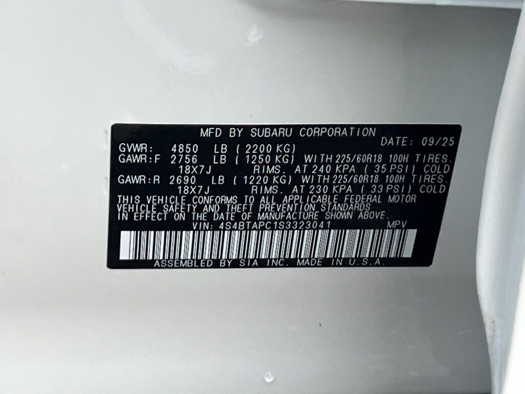 2025 Subaru OUTBACK Touring Hagerstown MD