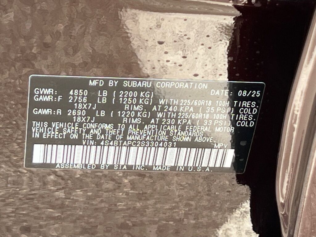 2025 Subaru OUTBACK Touring Hagerstown MD