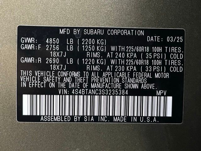 2025 Subaru Outback Limited Carrollton TX