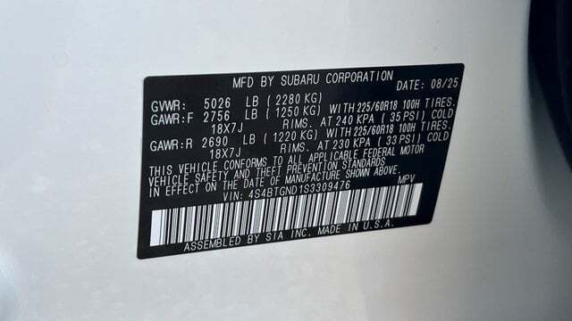 2025 Subaru Outback Limited XT Fredericksburg VA