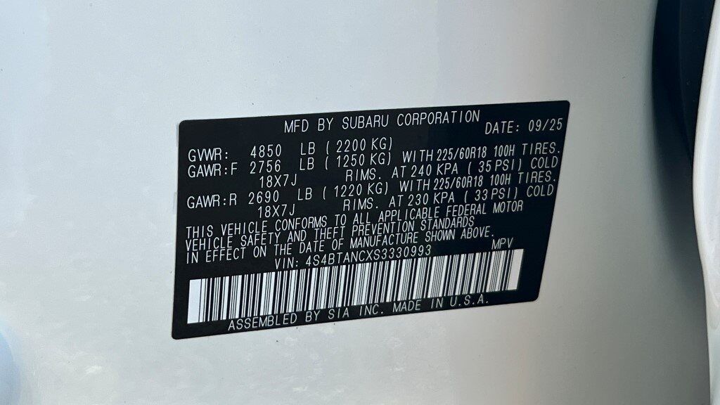 2025 Subaru Outback Limited Fredericksburg VA