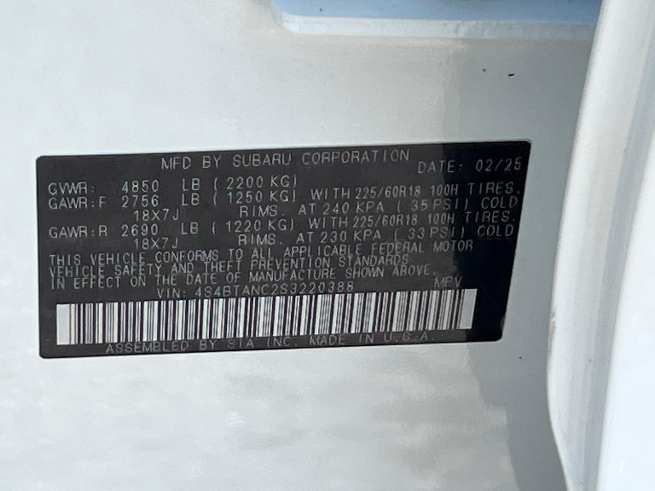 2025 Subaru Outback Limited Hagerstown MD