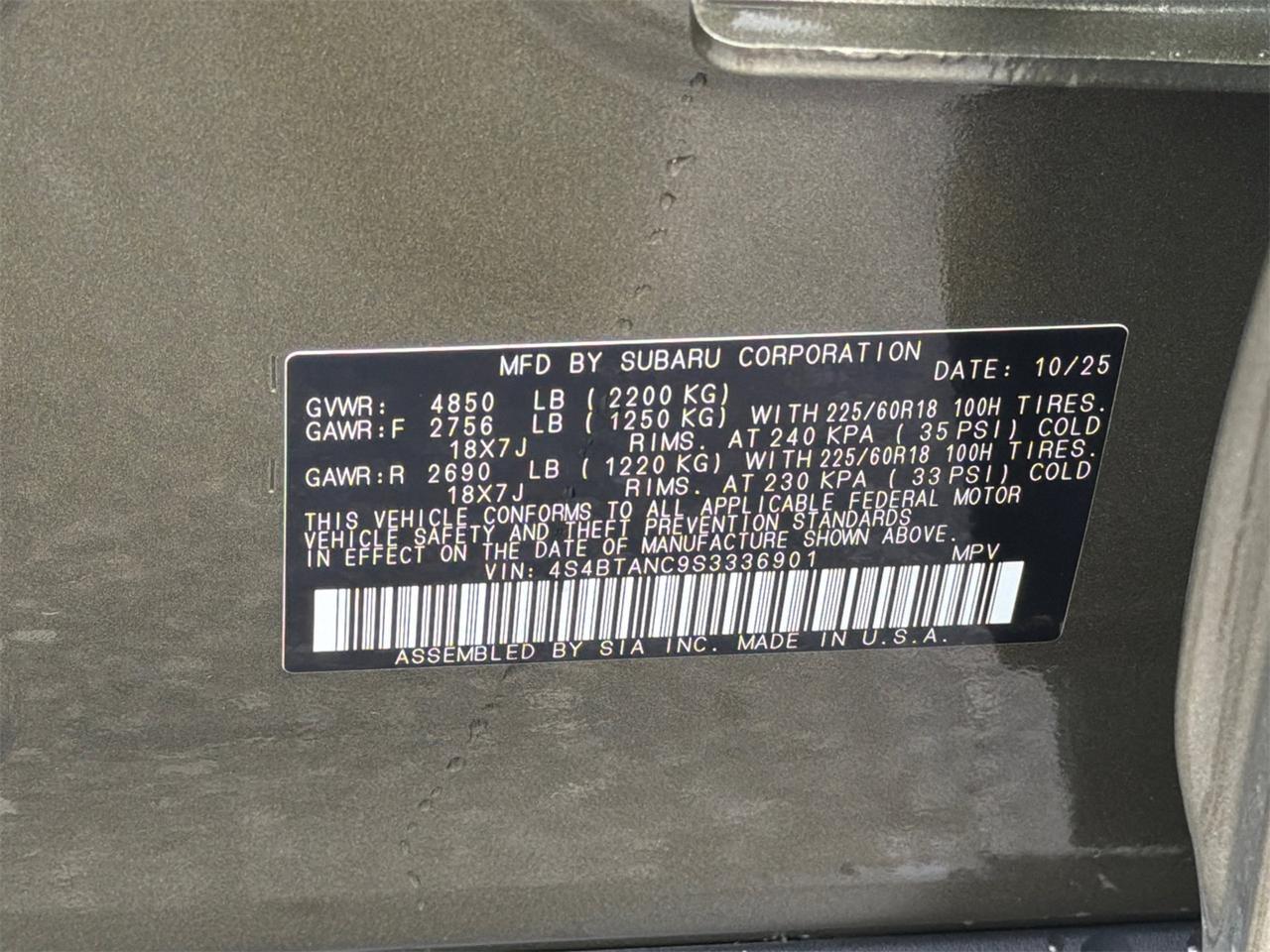 2025 Subaru Outback Limited Hagerstown MD