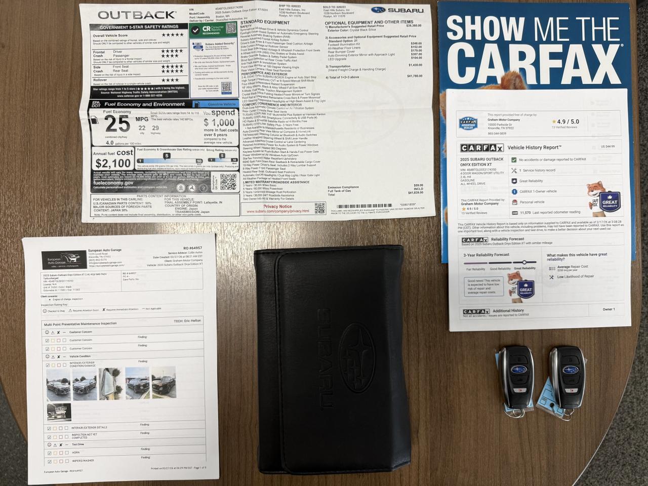 2025 Subaru Outback Onyx Edition XT Knoxville TN
