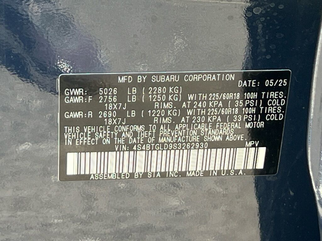 2025 Subaru Outback Onyx Edition XT Hagerstown MD