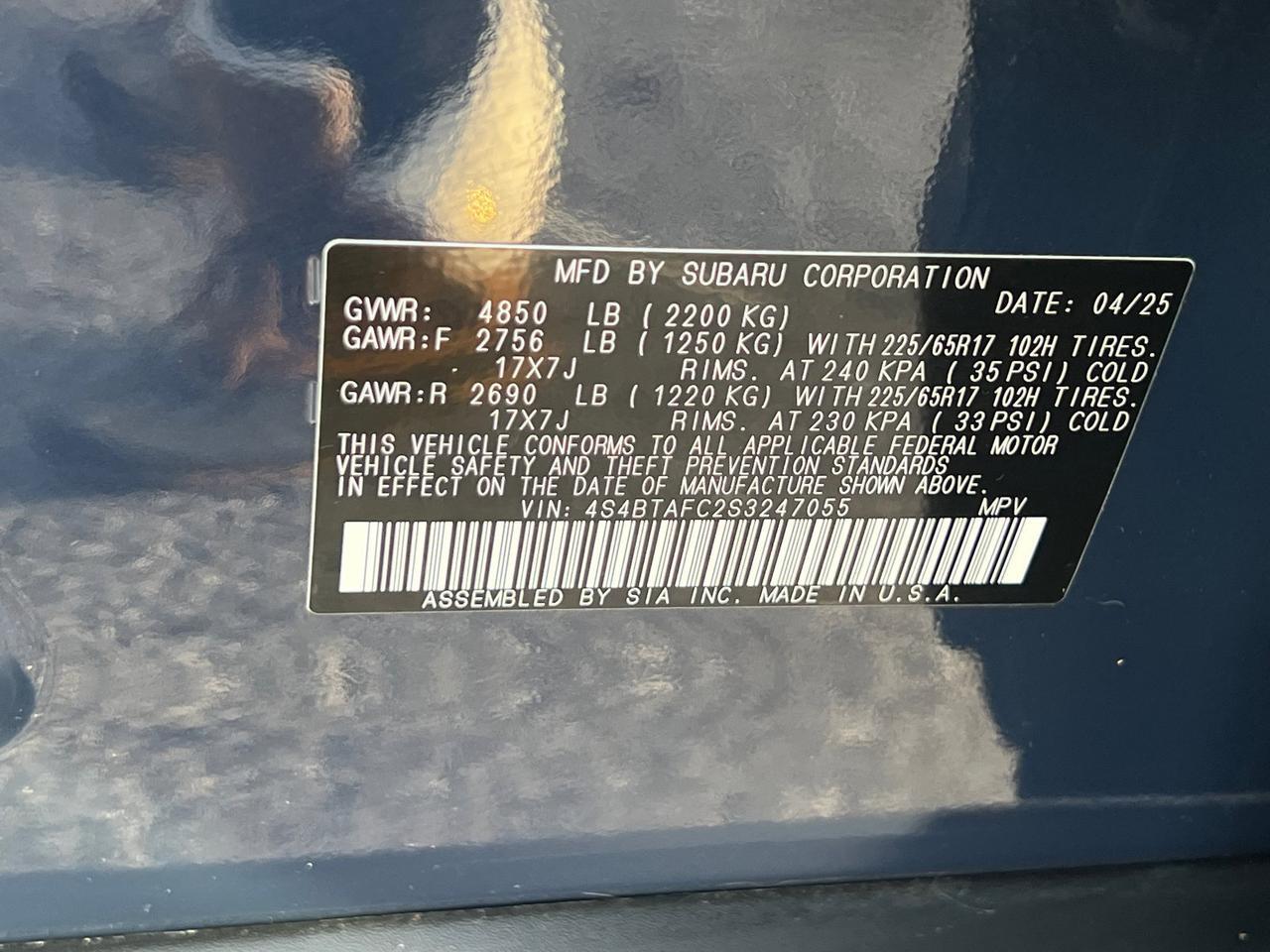 2025 Subaru Outback Premium Hagerstown MD