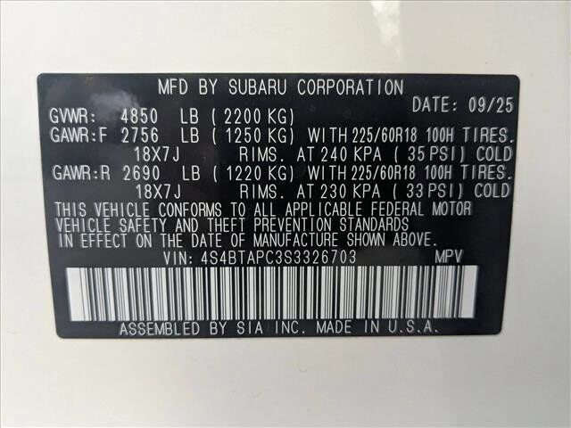 2025 Subaru Outback Touring Roseville CA