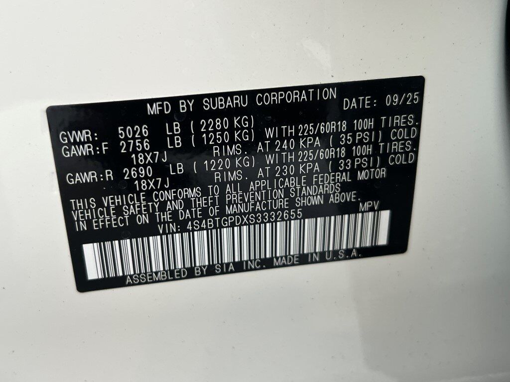 2025 Subaru Outback Touring XT Springfield VA