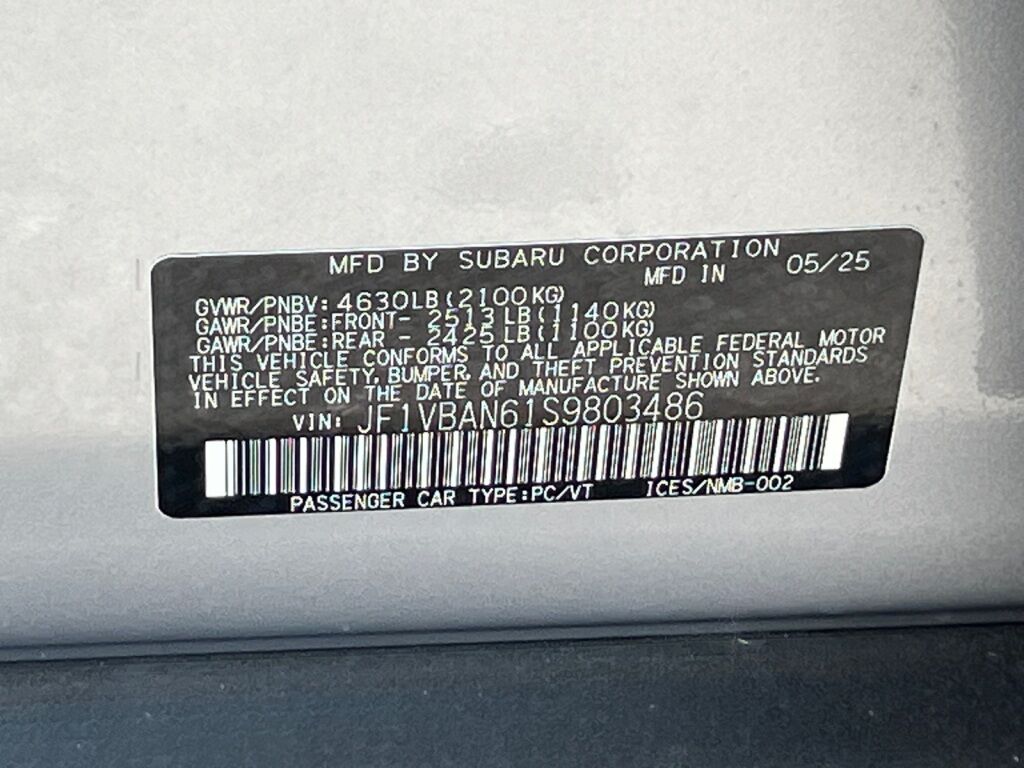 2025 Subaru WRX Limited Hagerstown MD