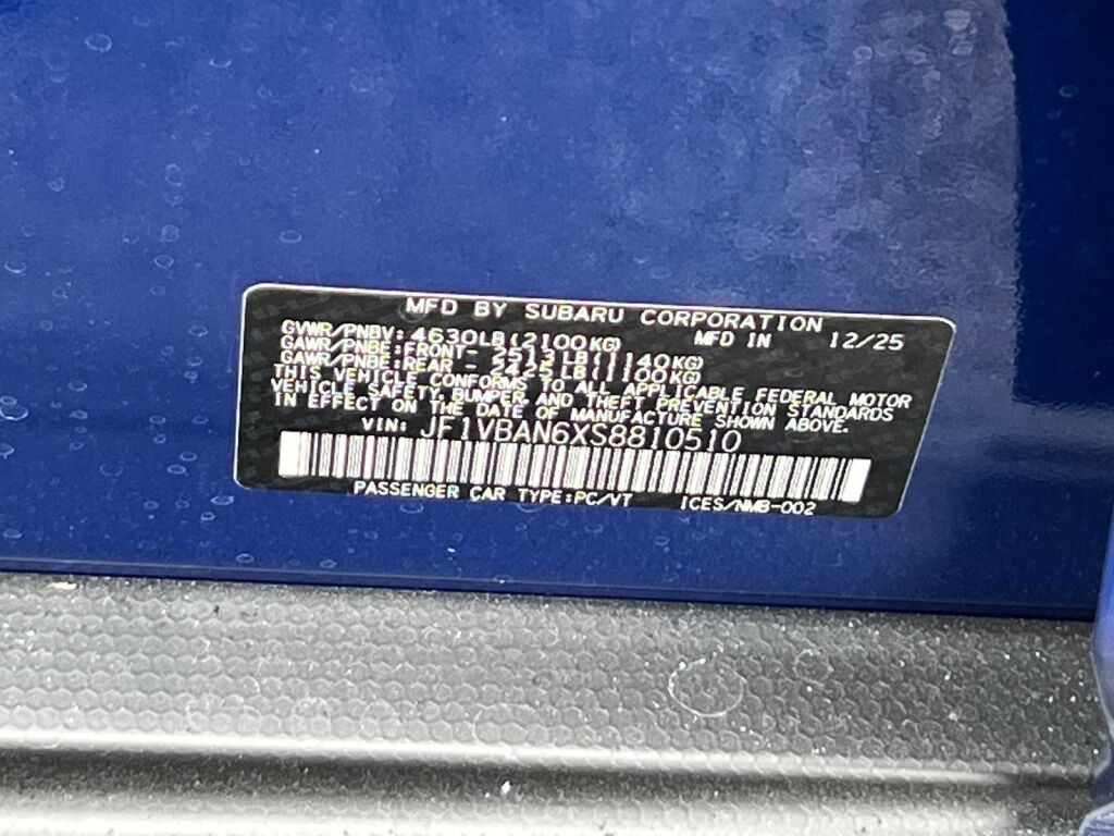 2025 Subaru WRX Limited Hagerstown MD