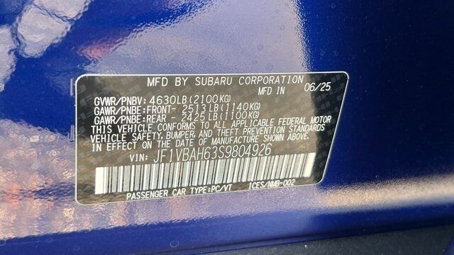 2025 Subaru WRX Premium Fredericksburg VA
