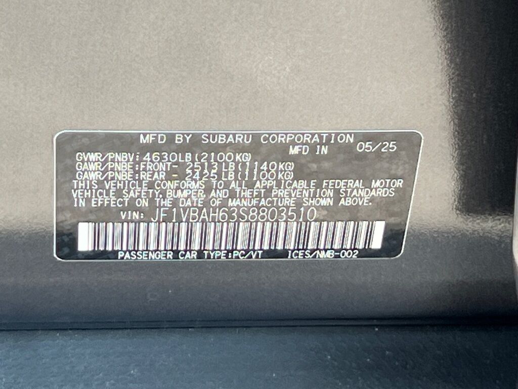 2025 Subaru WRX Premium Hagerstown MD