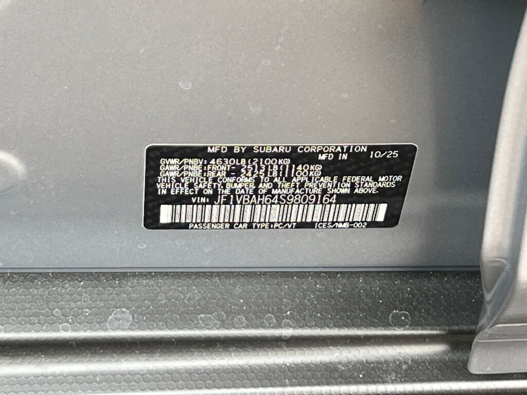 2025 Subaru WRX Premium Hagerstown MD