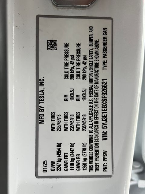 2025 Tesla Model 3 Long Range Carrollton TX