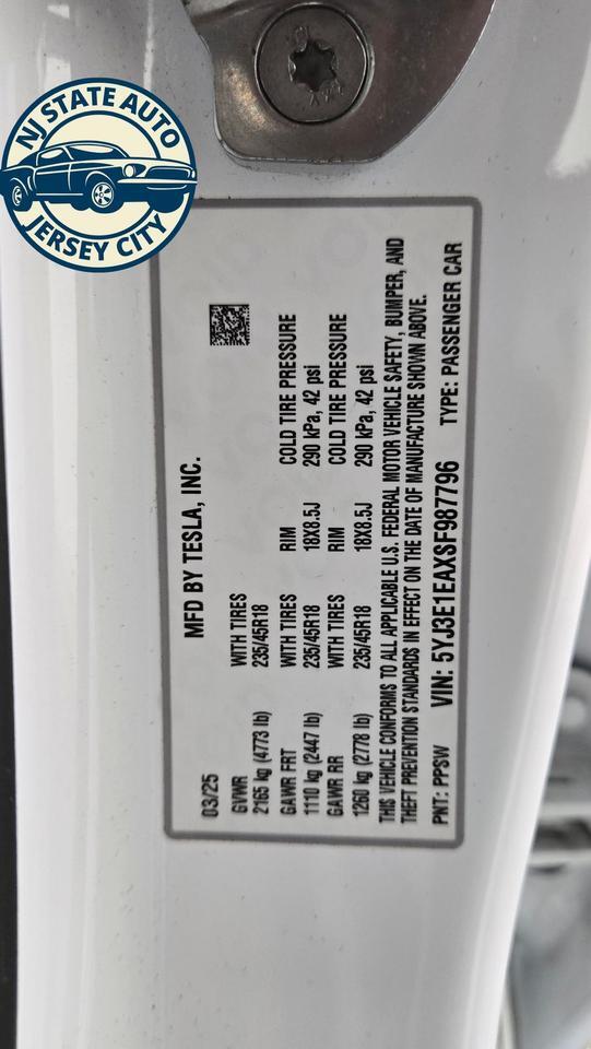 2025 Tesla Model 3 Long Range Jersey City NJ
